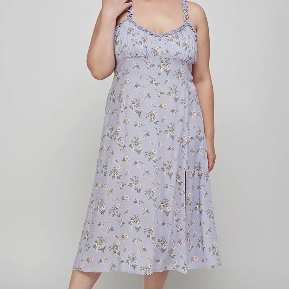 Floral Midi Dress in Lavender
